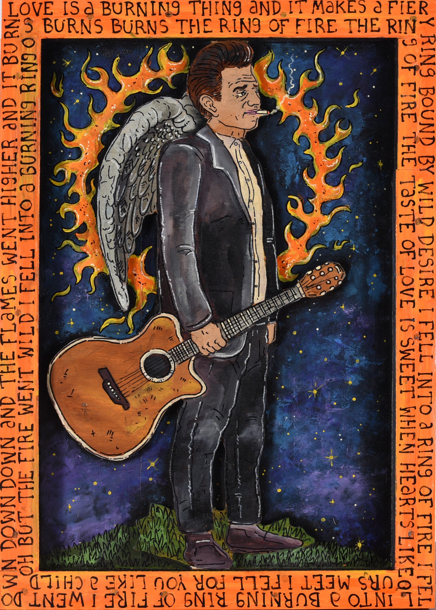 Eric Cunningham Folk Art Painting Collage (1 of 2)