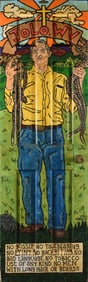 Eric Cunningham Folk Art Painting Collage
