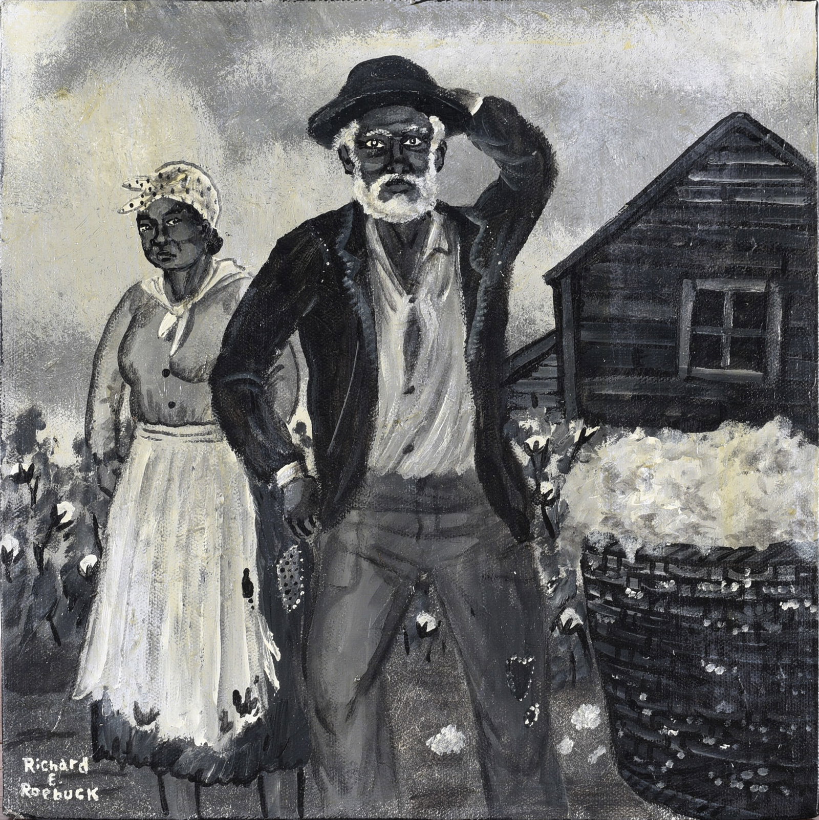 Richard Roebuck Folk Painting: folk painting by African American Richard Roebuck.