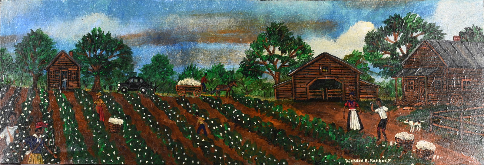 Richard Roebuck Folk Painting: folk painting by African American Richard Roebuck.