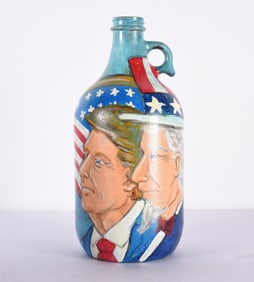 Richard Roebuck Folk Painted Bottle