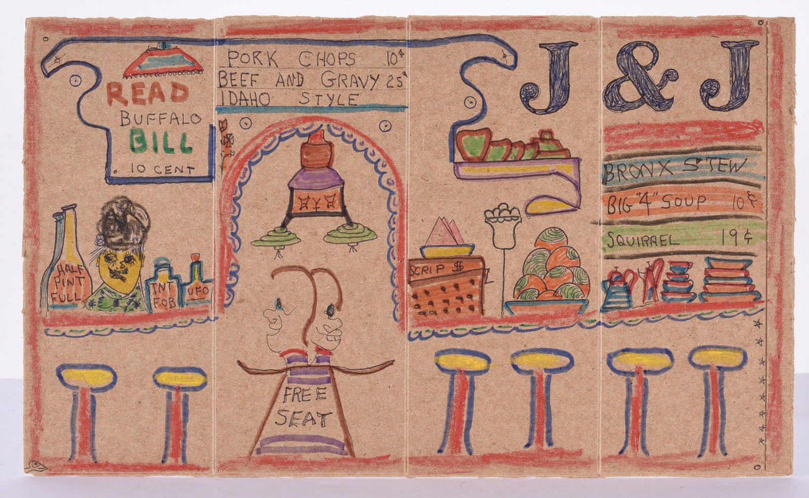 Lewis Smith Folk Art Drawing (1 of 2)