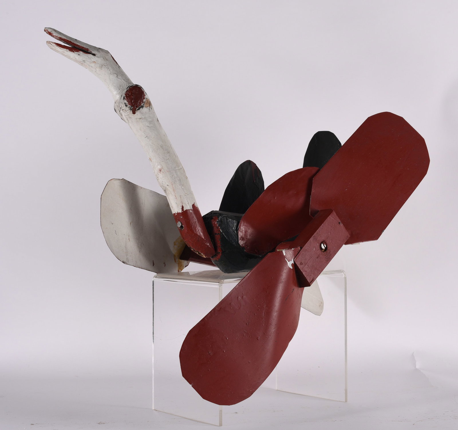 Clyde Jones Folk Art Whirligig: att. To Clyde Jones. Painted folk art Whirligig.