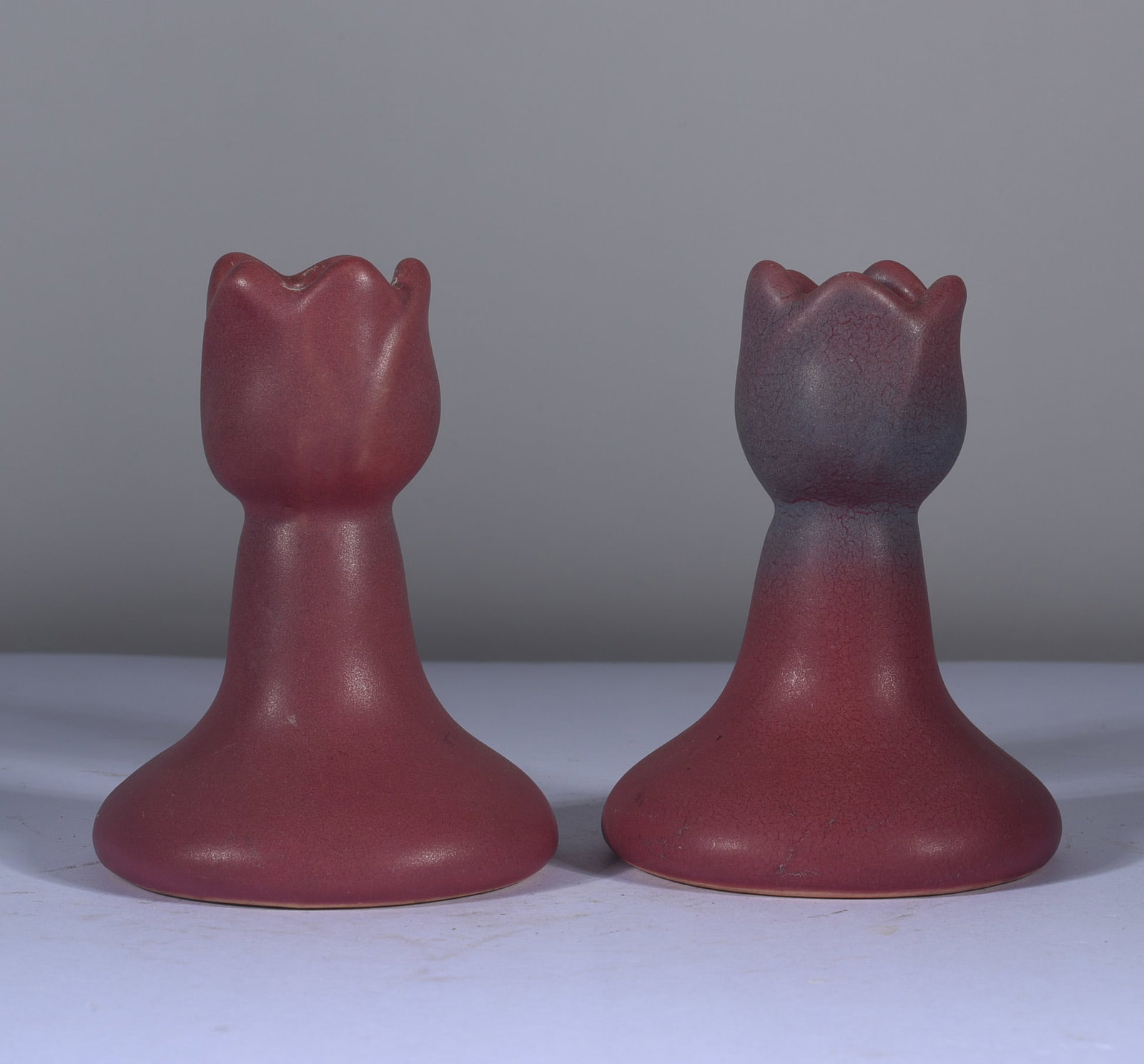 Van Briggle Pottery Candle Sticks: Van Briggle Pottery ca. 1940. excellent condition.
