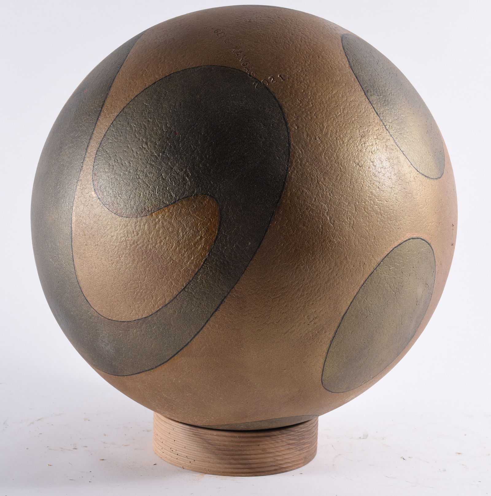 Gene Kangas Wood Carved Sculpture: hand carved wood. Aprox 18" x 18". Gene is a versatile contemporary artist, creating artwork in various media including modern sculptures and installations, digital paintings, folk art, wood turned sc