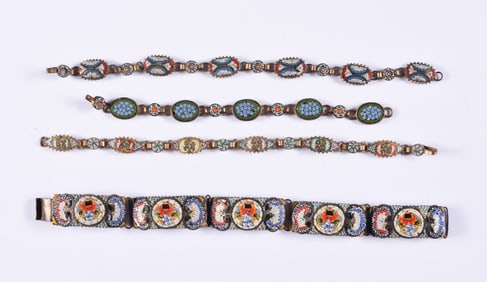 Vintage Micro Mosaic Bracelets Made In Italy