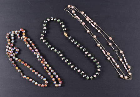 Vintage Murano Millefiori Glass Beaded Necklace Group: This is a collection of jewelry from two estates. All items are sold as is where is. We can in house ship and our price is below under condition. The price to the right is 3rd party shipping. To get i