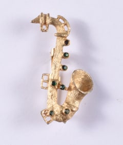 Jazz Saxaphone Brooch