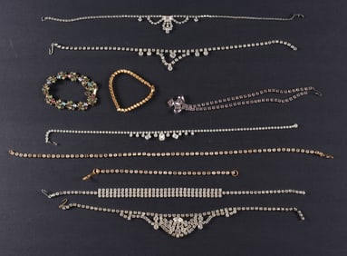 Vintage Jeweled Necklace Group