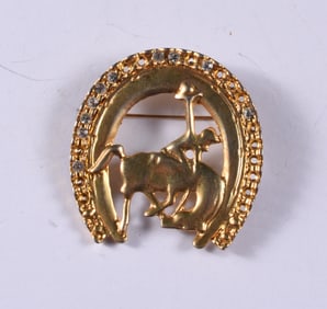Vintage Bucking Bronco Brooch