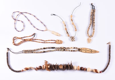 Tribal Necklace Group Trade Beeds
