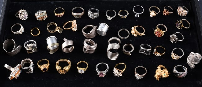 Lot of Silver and Gold Plated Rings