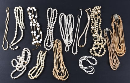 Vintage Pearl Necklace Group