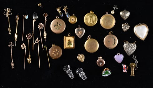 Vintage Hat Pin and Pendant Group