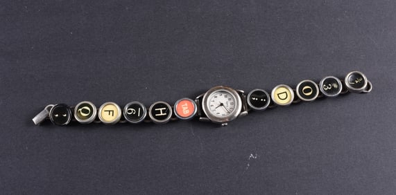 Vintage Typewriter Key Jewelry Bracelet