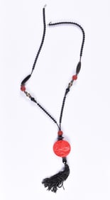 Onx and Red Coral Necklace