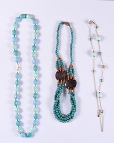 Turquoise Beaded Necklace Group