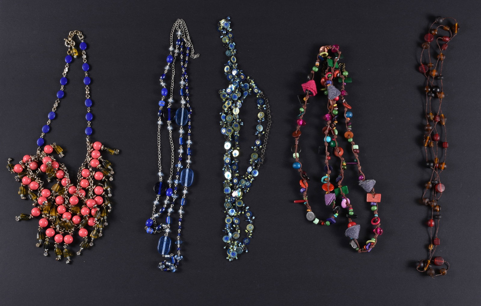 Vintage Beaded Necklace Group: This is a collection of jewelry from two estates. All items are sold as is where is. We can in house ship and our price is below under condition. The price to the right is 3rd party shipping. To get i