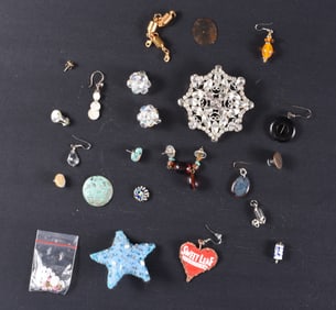 Misc. Earing and Brooch Lot