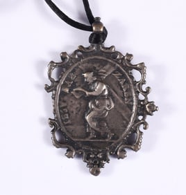 Antique Silver Coin Necklace