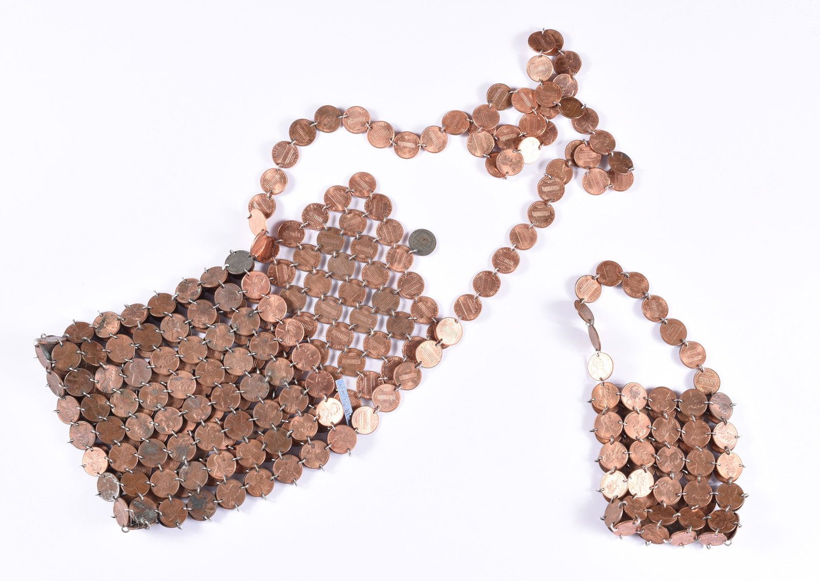Purse Group Made out of Pennys: This is a collection of jewelry from two estates. All items are sold as is where is. We can in house ship and our price is below under condition. The price to the right is 3rd party shipping. To get i