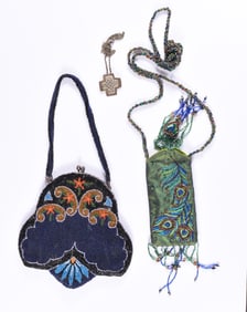 Tribal Beaded Purses and Necklace