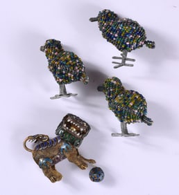 African Art Glass Small Sculptures