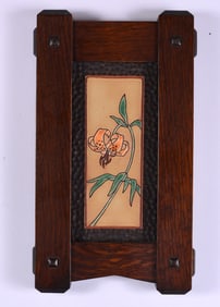 Arts and Craft Style Tyle in Wooden Frame