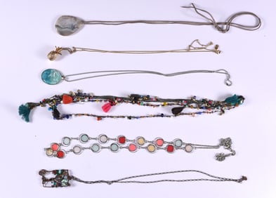 Vintage Tribal Beaded Necklace Group