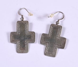 Sterling Cross Earings