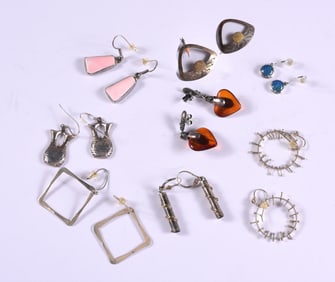 Group of Silver Earings