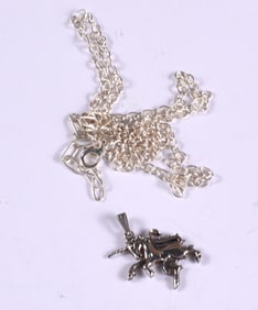 Sterlilng Silver Unicorn Pendant and Chain