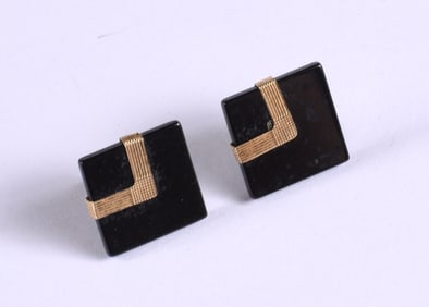 14k Gold Jadeite Earings