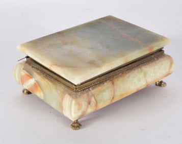 Marble Lift Top Jewelry Box