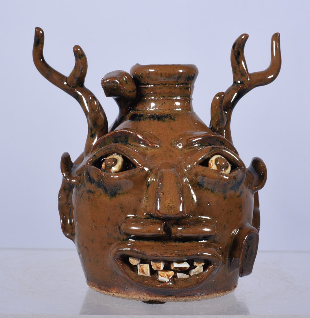 Michael Gates Dear Miniature Face Jug #1 (1 of 3)