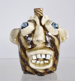 Gary Mitchell Miniature Swirl Face Jug
