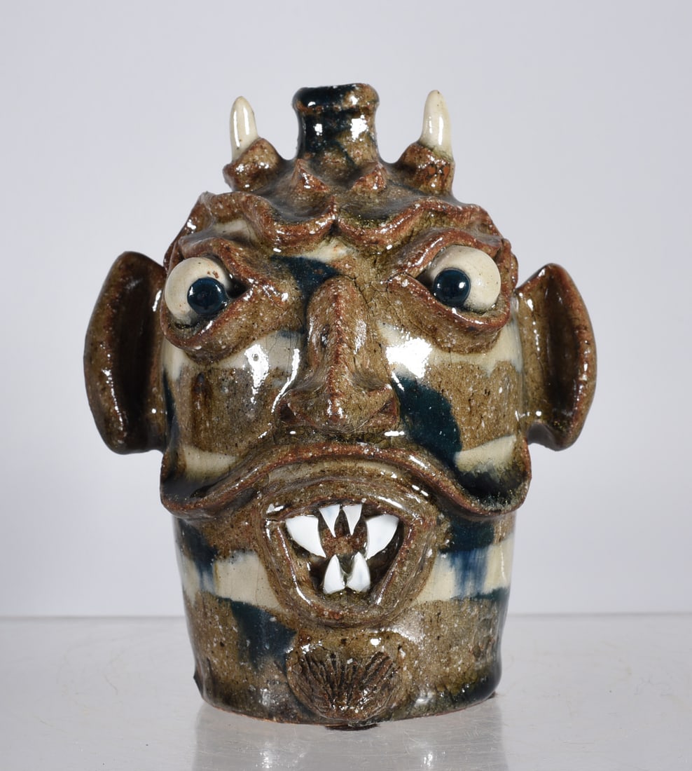 Gary Mitchell Miniature Devil Face Jug (1 of 5)
