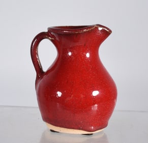 Charles Lisk RED GLAZE Miniature Pitcher