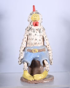 Stacy Lambert Chicken Man Figural