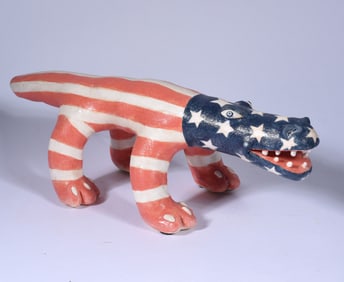 Stacy Lambert Patriotic Alligator