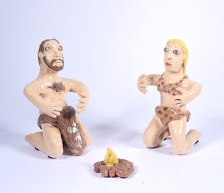 Stacy Lambert Caveman and Cavewoman 5" with Fire 2"