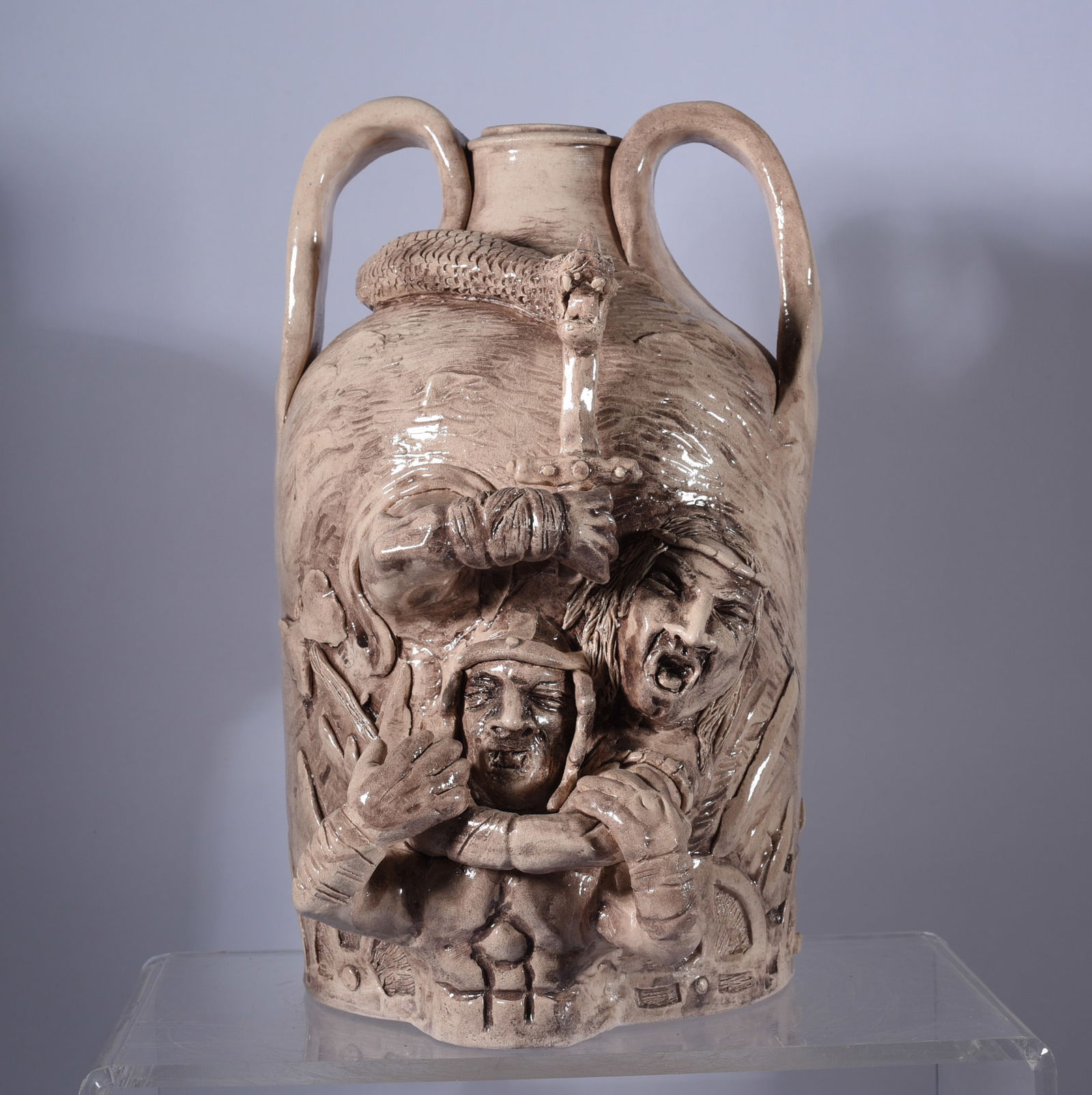 Stacy Lambert Folk Art Face Jug (1 of 5)