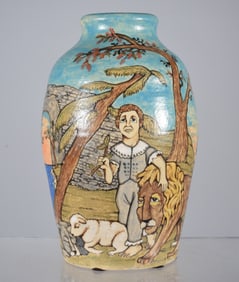 Stacy Lambert Painted Pottery Vase