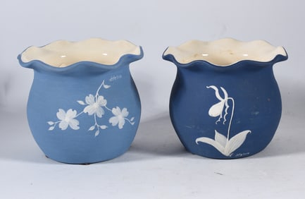 Charles Lisk Painted Pottery Vases