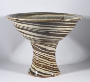 Swirl Pottery Compote