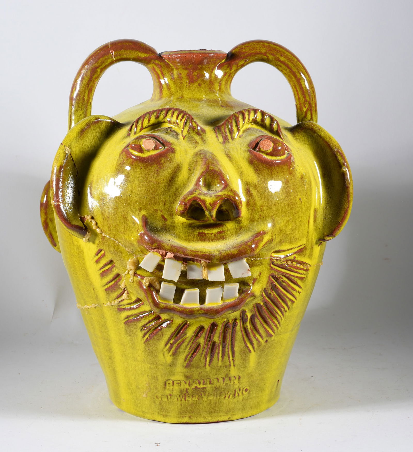 Ben Allman Double Face Jug (damage) (1 of 4)