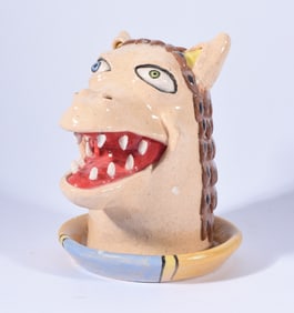 Stacy Lambert Lion Head on Plate