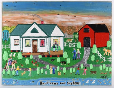 Jack Beverland "Mr. B" Folk Art Painting