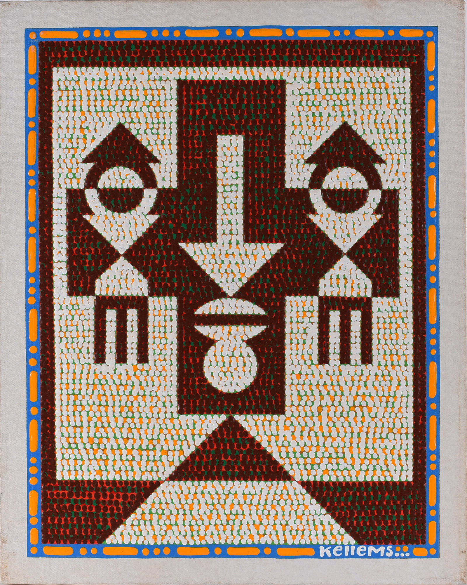 Folk Painting Signed Kellem (1 of 3)