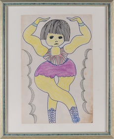 Lewis Smith Folk Art Drawing